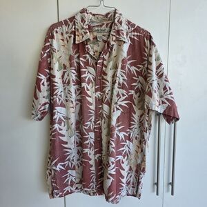 Casual Street Men's Bamboo Print Shirt - Red
